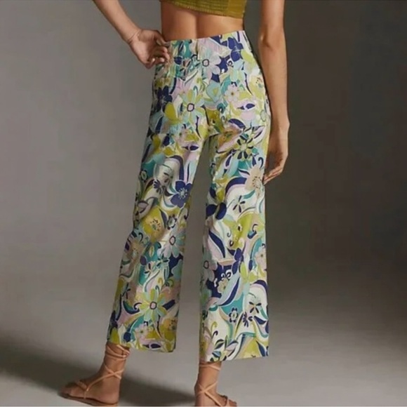 Maeve Pants - Maeve Multicolor Floral Cropped Pants